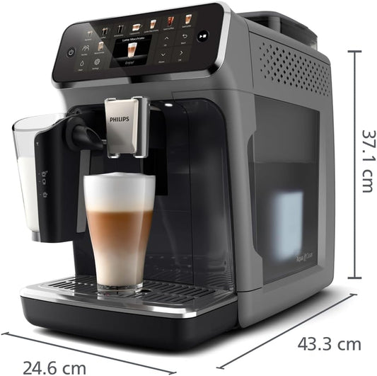 Série 5500 Machine à Café Automatique (EP5546/70)– 20 Boissons Chaudes et Glacées,Carafe LatteGo facile à nettoyer,SilentBrew,QuickStart,Machine à café à grain Noir/Argent