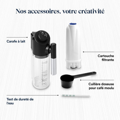 De’Longhi Magnifica Start - Perfetto Machine à Café Automatique avec LatteCrema Mousseur à Lait Automatique, 4 Boissons Enregistrées, Commandes Soft Touch, Noir et Gris (ECAM222.60.BG)